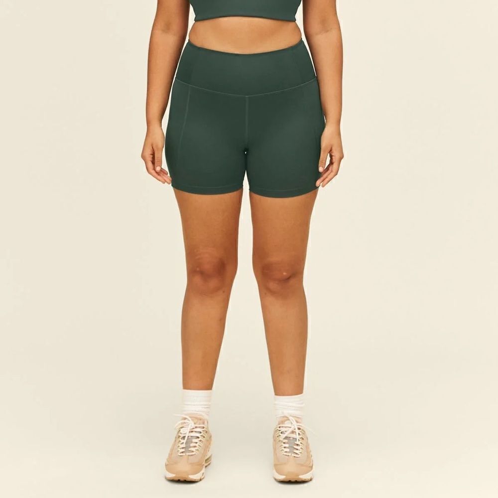 Girlfriend Collective Hi Rise Run Short Pine